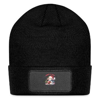 Comfy Cozy, Cute Christmas - Patch Beanie - black - Front