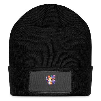 squirrel lover funny - Patch Beanie - black - Front