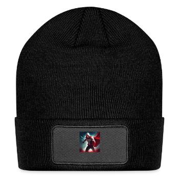 Superhero Justice White and Red Suit - Patch Beanie - black - Front