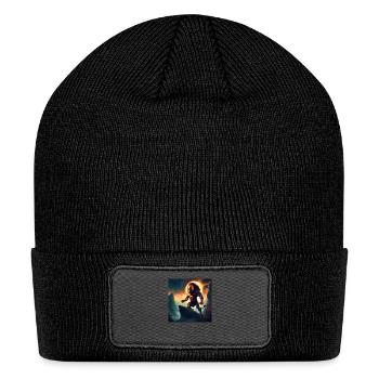 Powerful Mutant Human Lion Creature - Patch Beanie - black - Front