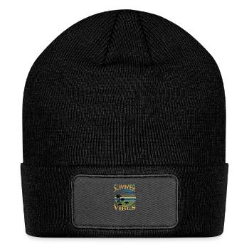 Happy Summer Surfing - Patch Beanie - black - Front