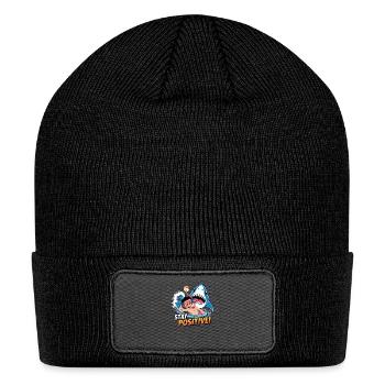 stay positive - Patch Beanie - black - Front