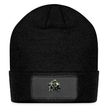 Futuristic Moto Racer - Patch Beanie - black - Front
