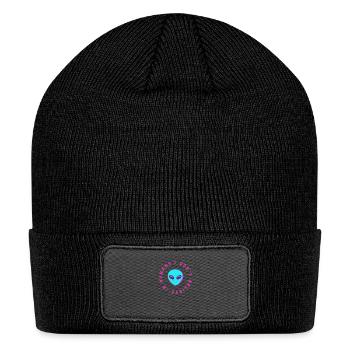 As An Alien I Don't Believe In Humans - Patch Beanie - black - Front