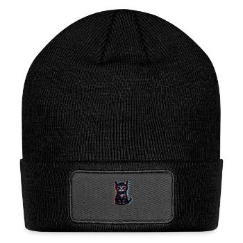 Glitch Cat - Patch Beanie - black - Front