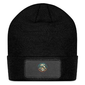 Friends Fire Fun Camping Crew – Adventure, Camping - Patch Beanie - black - Front