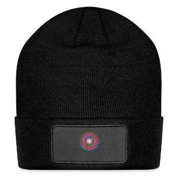 raindow_rings Mandala - Patch Beanie - black - Front
