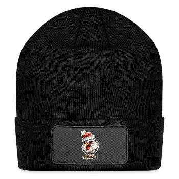 Little Christmas Chicken - Patch Beanie - black - Front
