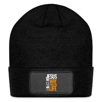 Jesus The Way Truth Life John - Patch Beanie - black - Front