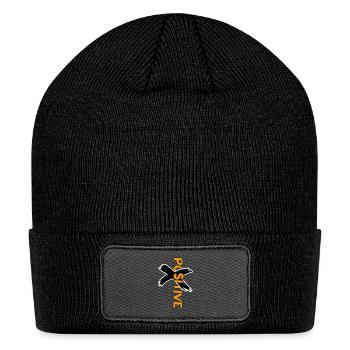 "Positive Embrace Joy, Radiate Radiant Positivity" - Patch Beanie - black - Front