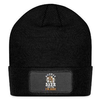 Water Pipe Smoke Vape Cigarette - Patch Beanie - black - Front