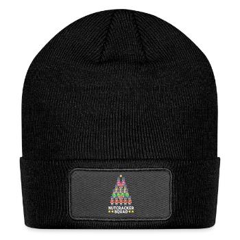 Christmas Tree Toy Soldier Nutcracker Squad - Patch Beanie - black - Front