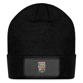 Queer Mind Bold Heart - Patch Beanie - black - Front
