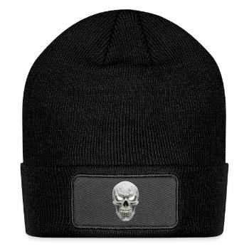 Cracked Skull Chrome Gaze - Patch Beanie - black - Front