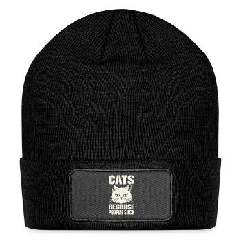 Cats Because People Suck - Patch Beanie - black - Front