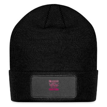 I'M SO AFRAID TO FEEL NOTHING SO I FEEL EVERYTHING - Patch Beanie - black - Front