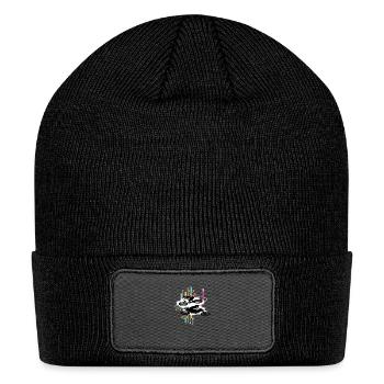 BMX vs. Motocross – High-Energy Design for Extrem - Patch Beanie - black - Front