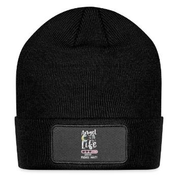 Pregnancy Mother Offspring Belly - Patch Beanie - black - Front