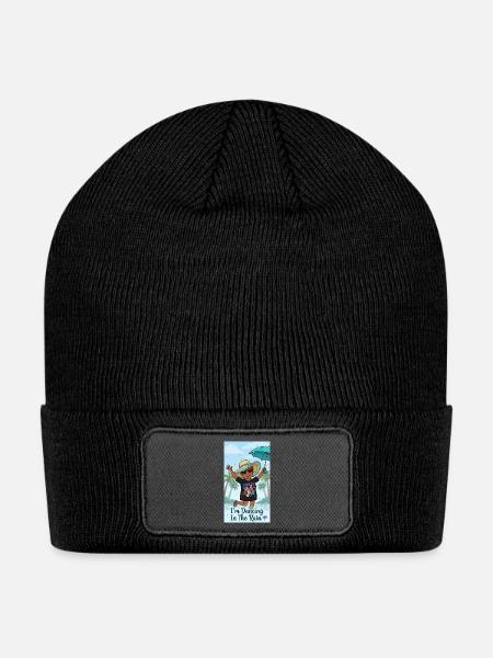 Cancer Girl Dancing in the Rain - Patch Beanie - black