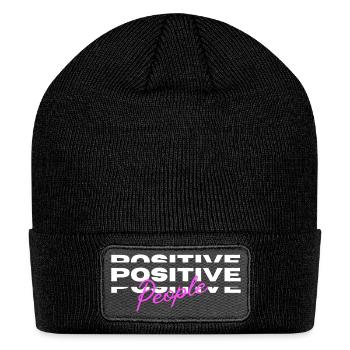 POSITIVE PEOPLE - Patch Beanie - black - Front
