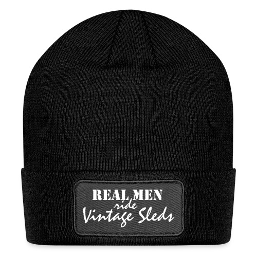 Real Men Ride Vintage Sleds - Patch Beanie
