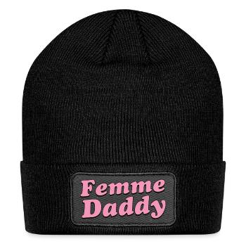 Femme Daddy Queer LGBTQ Pride Retro - Patch Beanie - black - Front