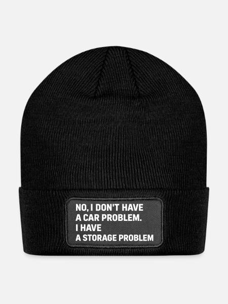 Storage Problem Tee - Patch Beanie - black
