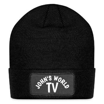JOHN'S WORLD TV - Patch Beanie - black - Front