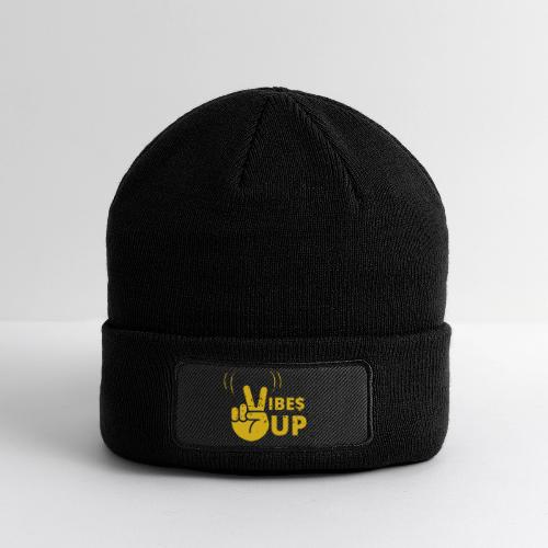 Vibrant Peace Vibes Up Design - Patch Beanie