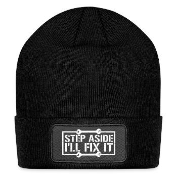 Step Aside I'll Fix It for Fixing Repairman Repair - Patch Beanie - black - Front