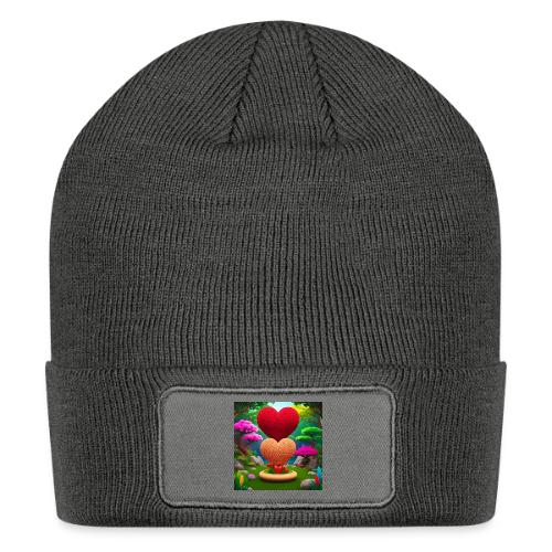 Double Heart, fantasy, nature and fantasy - Patch Beanie