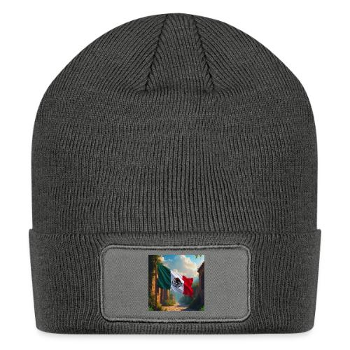 Mexican flag in Magical Town and Nature - Patch Beanie