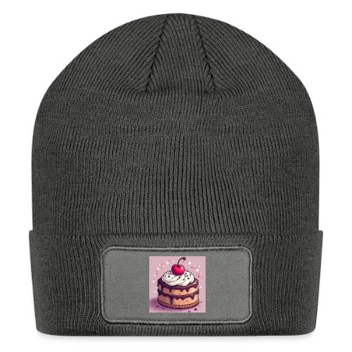 Cherry‑Topped Celebration Cake Design - Patch Beanie