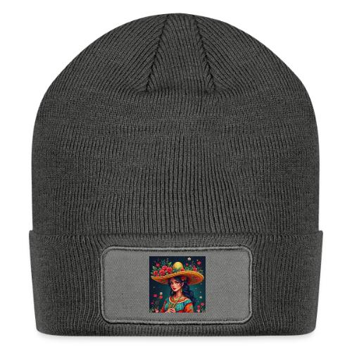 Mexican Design, Regional Mexican Charro Woman - Patch Beanie