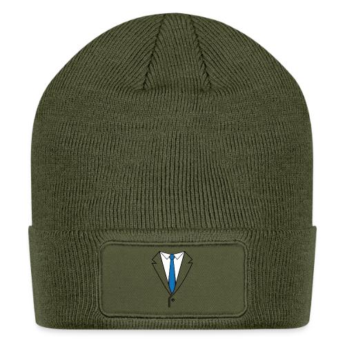 Suit with Blue Tie - Patch Beanie