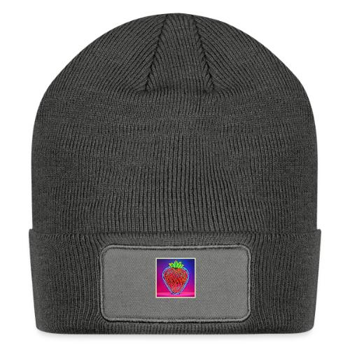 Vibrant Strawberry Neon Sign - Patch Beanie
