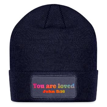 John - Patch Beanie - navy - Front