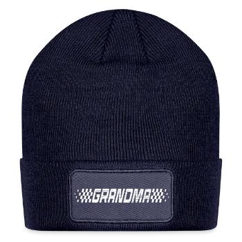 Racing Birthday Family Race Car - Patch Beanie - navy - Front