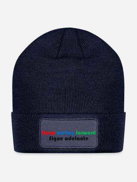 Keep moving forward - Patch Beanie - navy