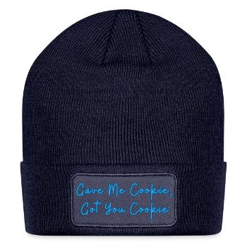 Gave me cookie, got you cookie- New Girl - Patch Beanie - navy - Front