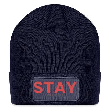 Staying positive - Patch Beanie - navy - Front