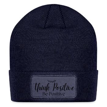 Think Positive Be positive - Patch Beanie - navy - Front