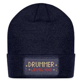 Drummer Level 100 - Patch Beanie - navy - Front