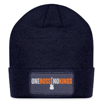 T-shirt Musique Rock - One Boss No Kings - Guitare - Patch Beanie - navy - Front
