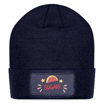 Sugar Doodle Slice - Patch Beanie - navy - Front