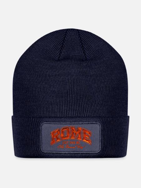 Ancient Rome City Tee - Patch Beanie - navy