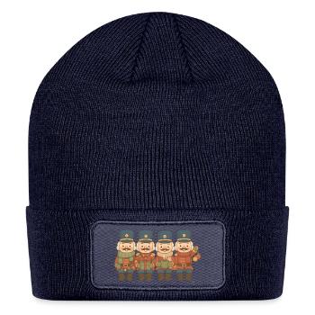 Nutcracker Men's Women's Christmas Nutcrackers - Patch Beanie - navy - Front