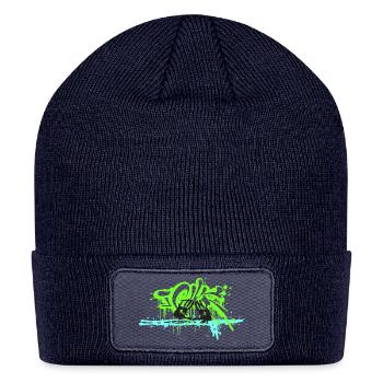 Graffiti Heart Hands Neon Splash - Patch Beanie - navy - Front