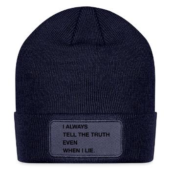 I Always Tell The Truth Even When I Lie T Shirt - Patch Beanie - navy - Front