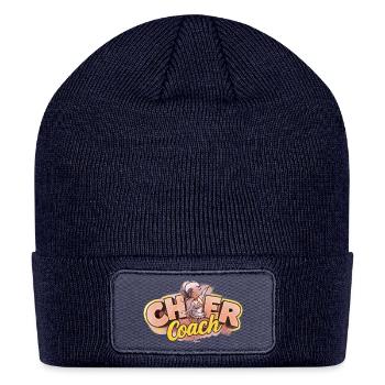 Cheerleading a Sport Tumbles and Lifts Spirits - Patch Beanie - navy - Front